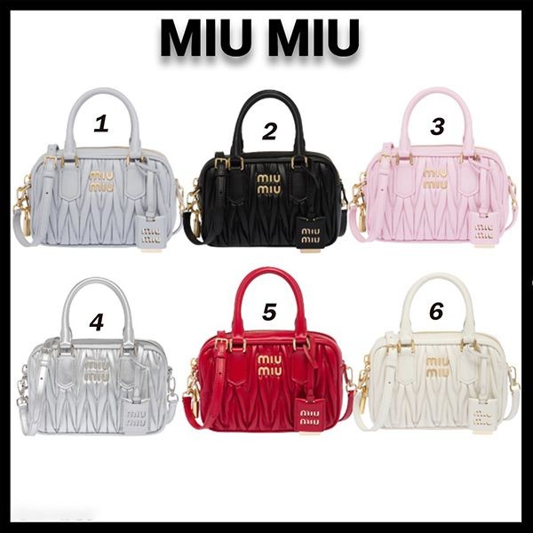 miumiu マテラッセレザートップハンドルスモール バッグ